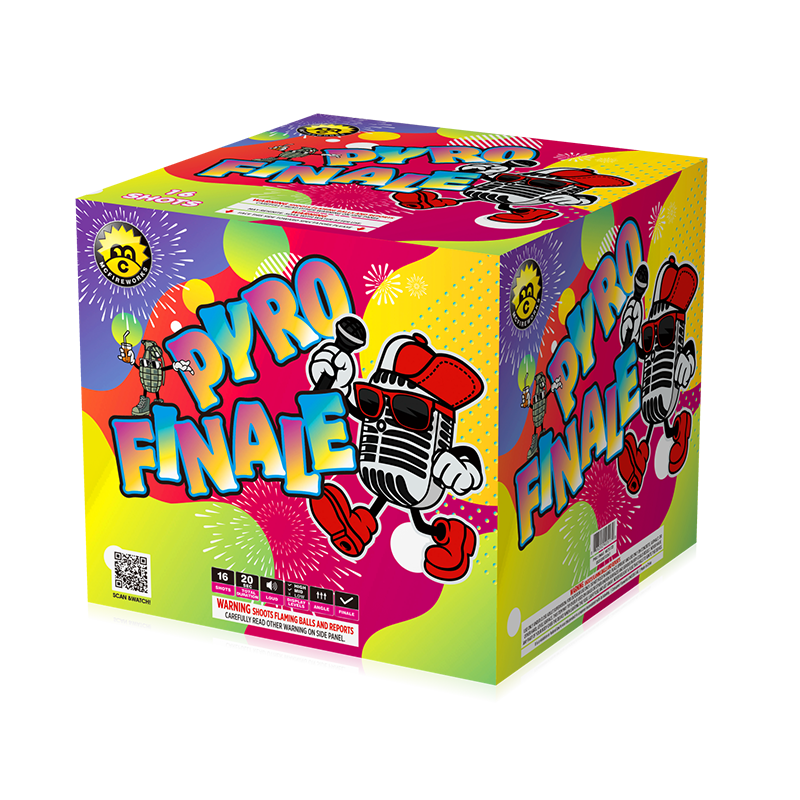 Pyro -Finale 16 Aufnahmen 500G Kuchen -Sortiment MC517